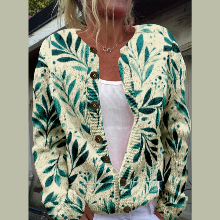 Serava – Knopfverschluss-Strickjacke