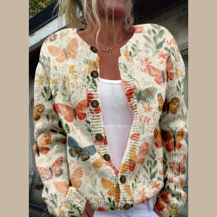 Serava – Knopfverschluss-Strickjacke