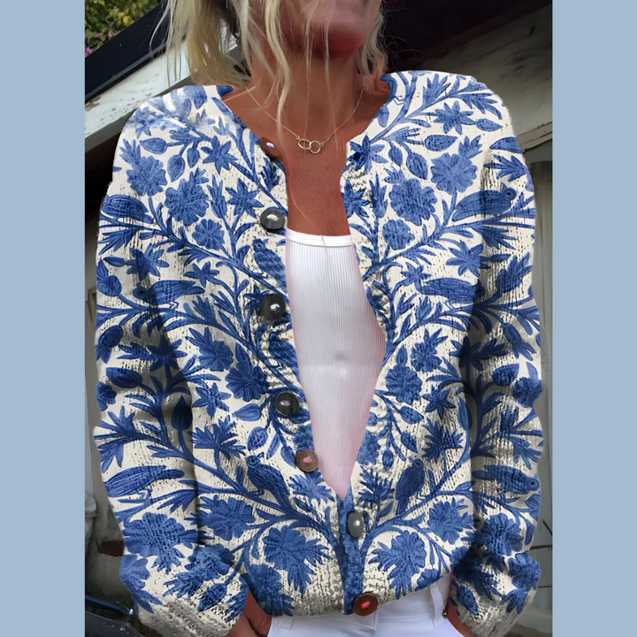 Serava – Knopfverschluss-Strickjacke