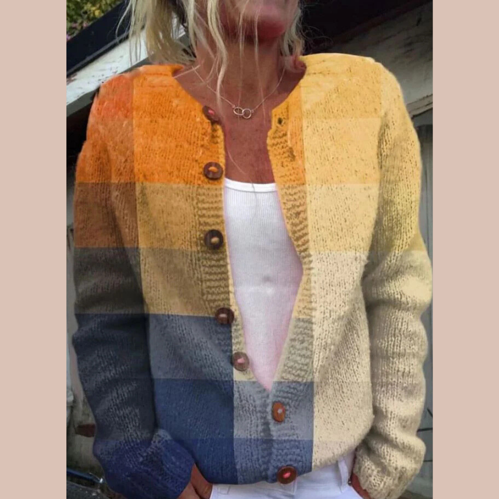 Serava – Knopfverschluss-Strickjacke