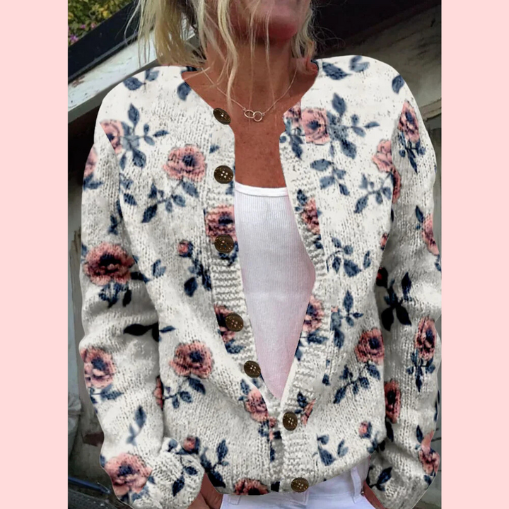 Serava – Knopfverschluss-Strickjacke