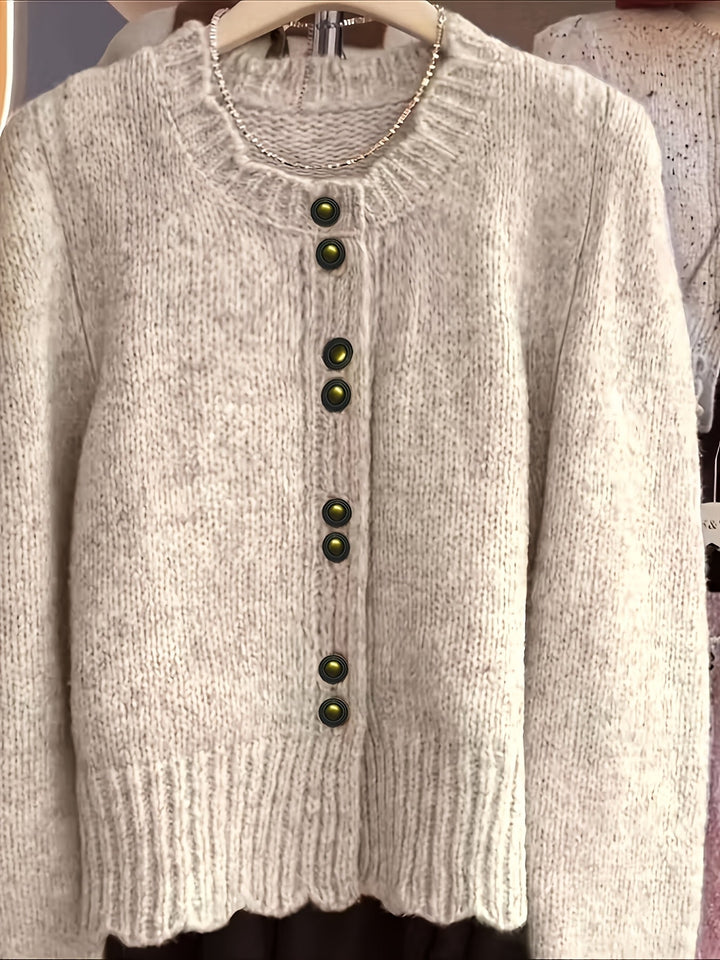 Rilena – Ein-Knopf-Strickjacke