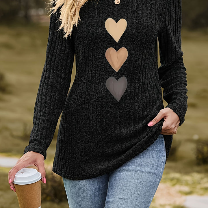 Mevara – Herzmuster-Rippstricktop