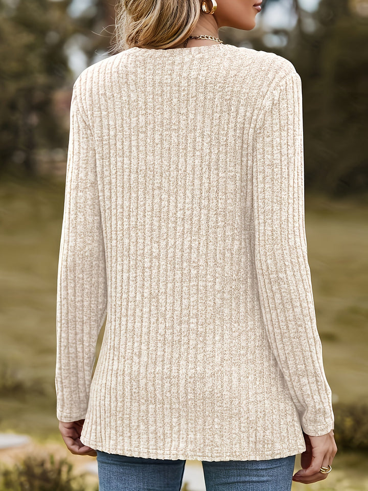 Mevara – Herzmuster-Rippstricktop