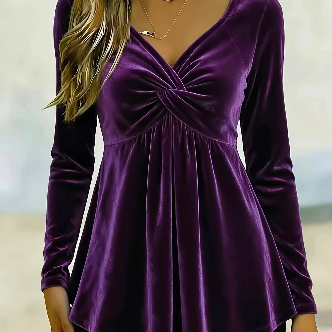 Velira – Twist-Knoten Jersey-T-Shirt