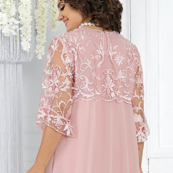 Novira – Patchwork-Chiffonkleid