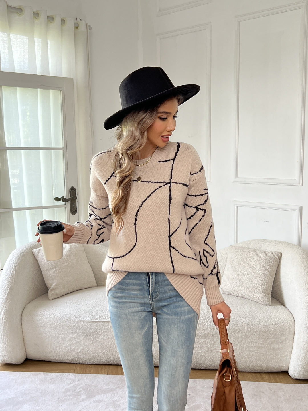 Nivara – Strickpullover mit geometrischem Muster