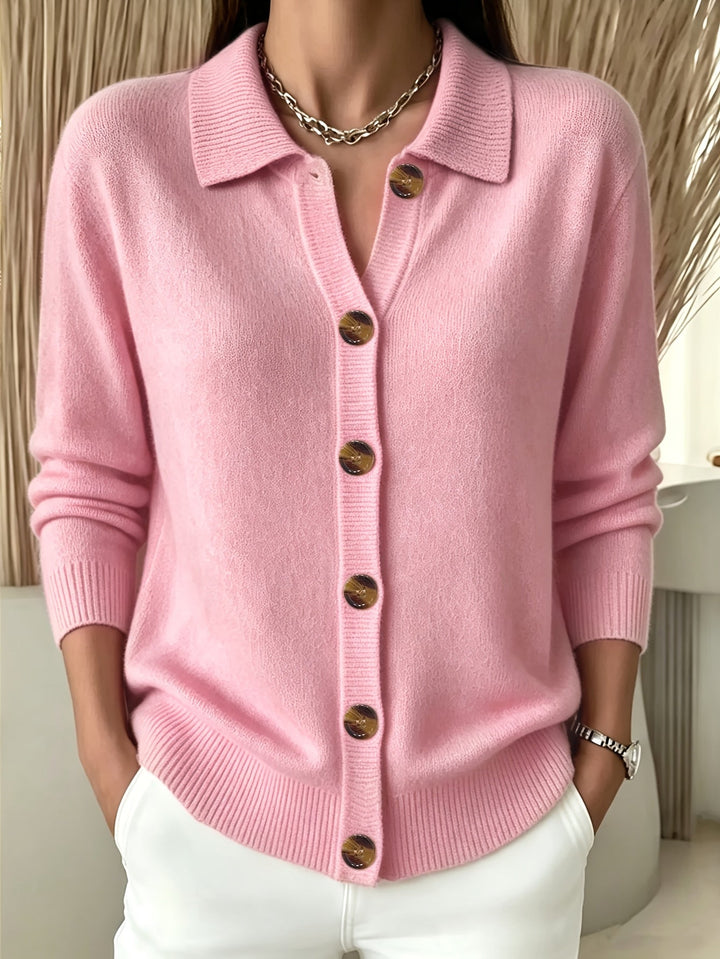 Relani – V-Ausschnitt Rippstrick-Cardigan