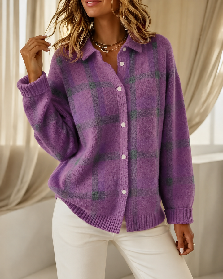 Novira – Karierter Strickpullover