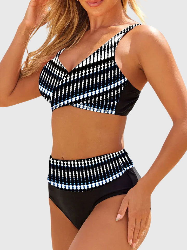 Rivana – hochtailliertes Stretch-Strick-Bikini-Set
