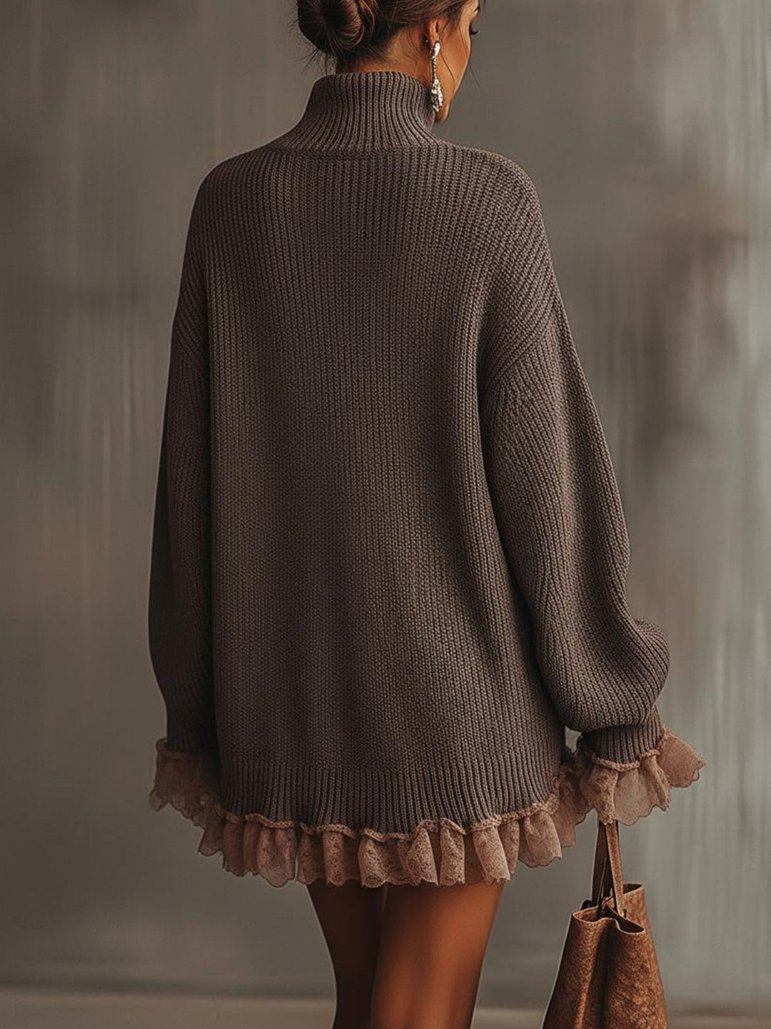 Rivana – mit Volantsaum gestricktes Kleid