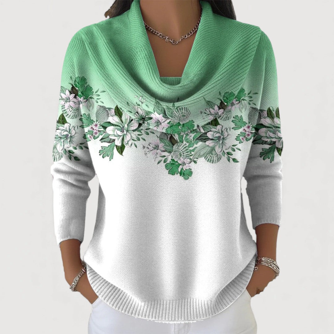 Selora – Hochkragen-Baumwollstrickpullover