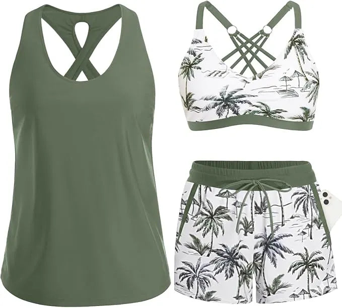 Rilena – Tankini-Set mit Taschen und Boyshorts