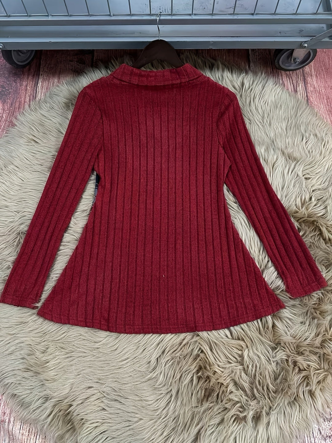 Tavina – Karo-Patchwork Strick-T-Shirt