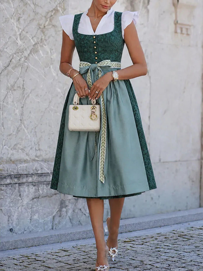 Navira – Kleid mit Bogenkante vorn aus Webstoff