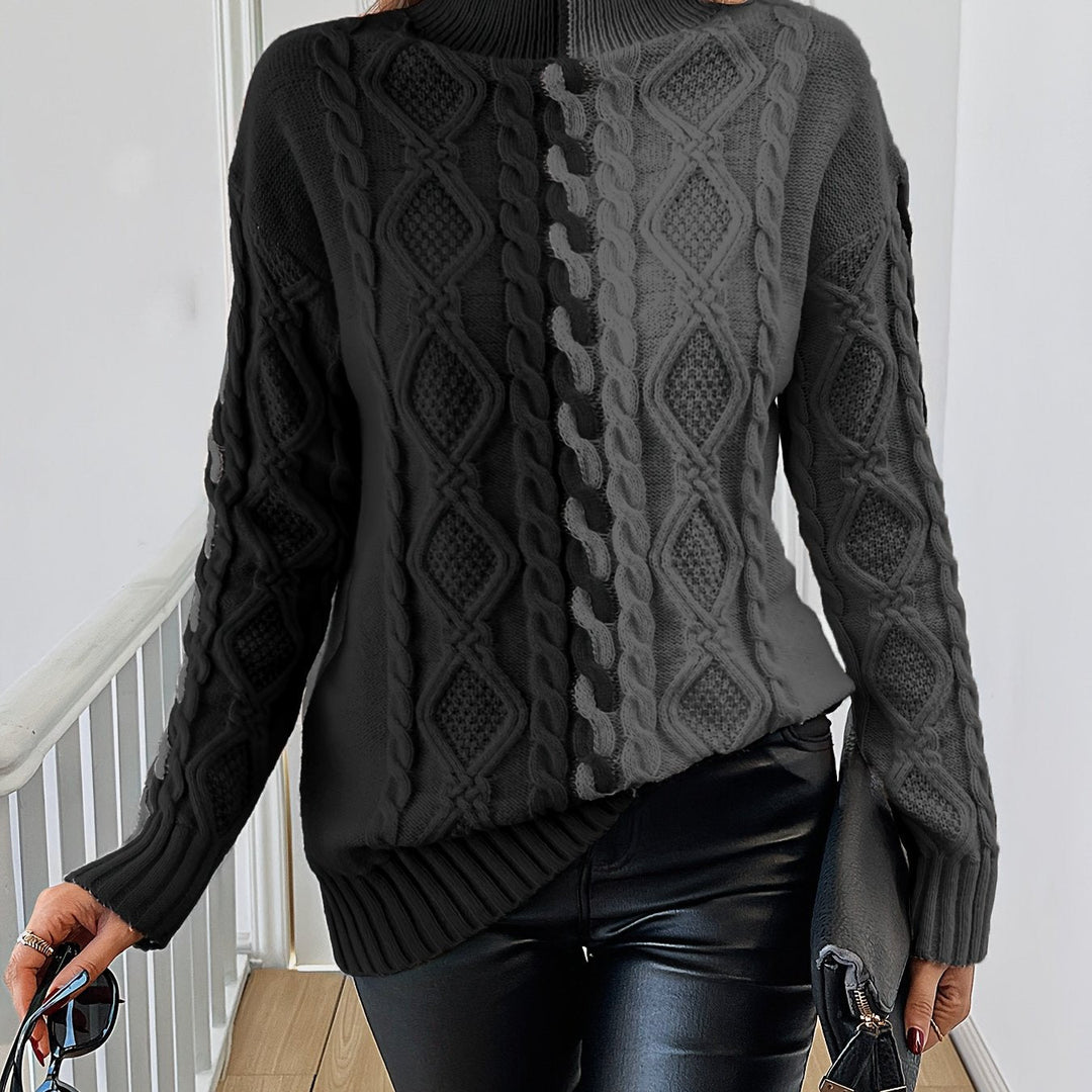 Nerise – vertikal gestreifte Strickbluse