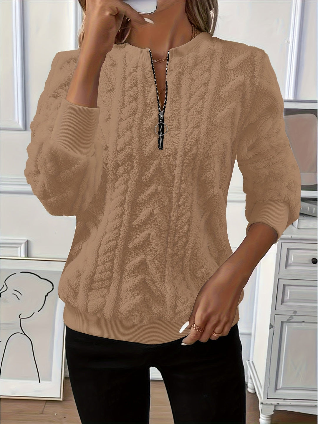 Tirena – gefütterter Strickpullover