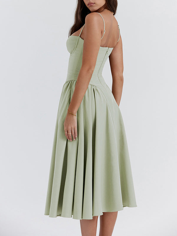 Mevara – Korsettstil-Oberteil Webstoff-Kleid