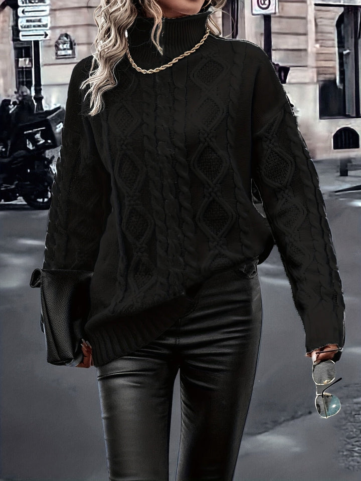 Nerise – vertikal gestreifte Strickbluse