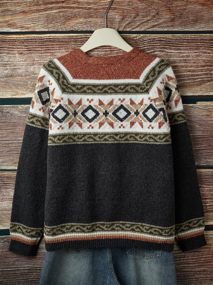Mireva – Farbblock-Strickjacke