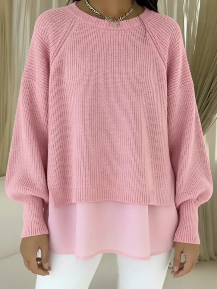 Mireva – Strickpullover mit mehrlagigem Saum