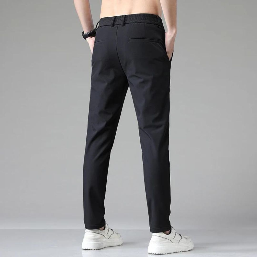Elastic Waist 4-Way Stretch Trousers