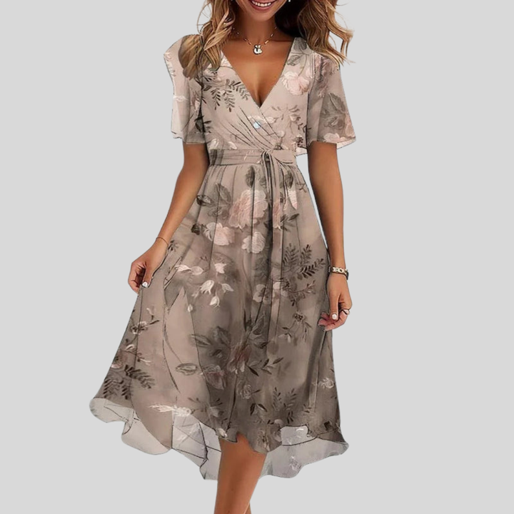 Zerisa – Asymmetrisches gewebtes Hemdkleid