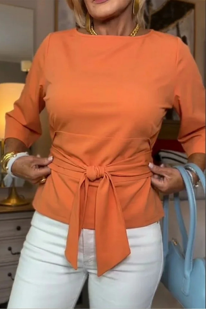 Novira – Mit Taillenschleife gewebtes Top
