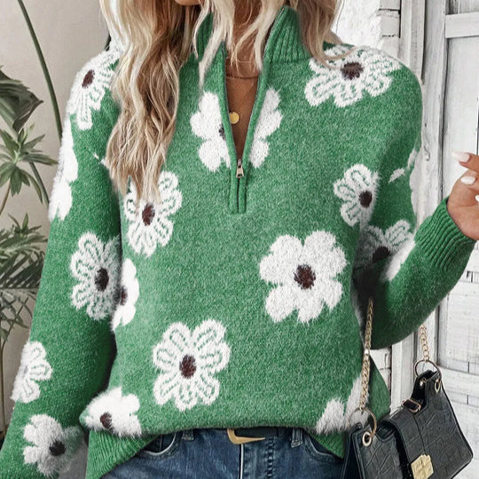 Selaya – Pullover mit Reißverschlusskragen