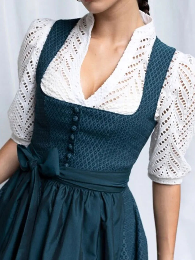 Solira – Jacquardkleid mit Bogenkante vorn