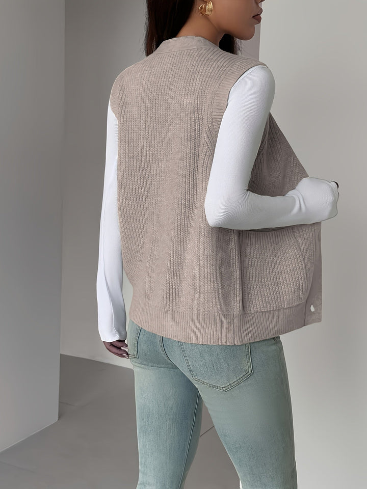 Vesara – V-Ausschnitt-Strickweste