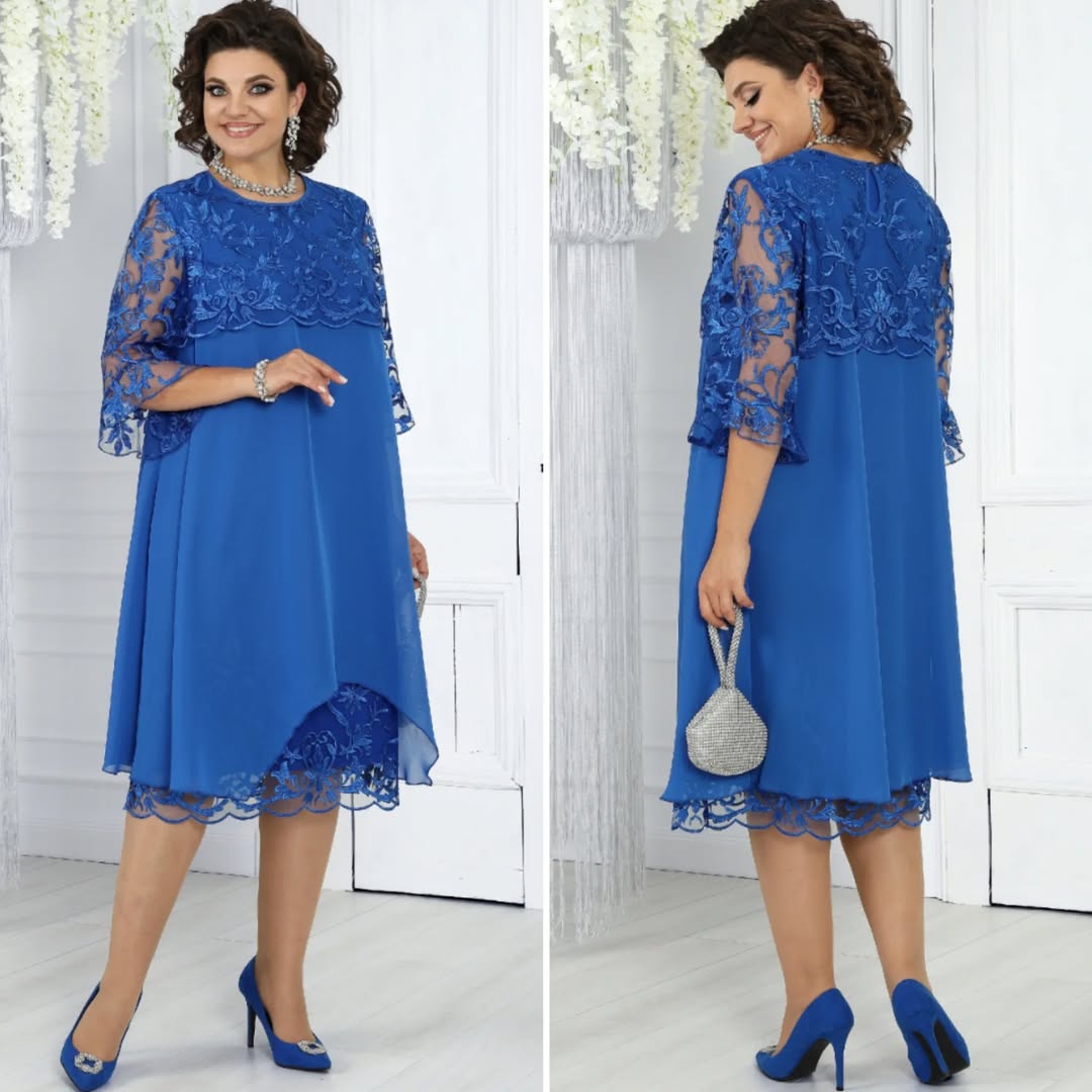 Novira – Patchwork-Chiffonkleid