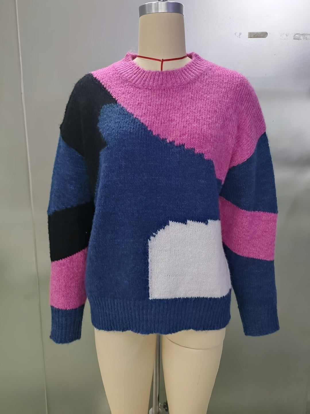 Luniva – Farbblock-Strickpullover