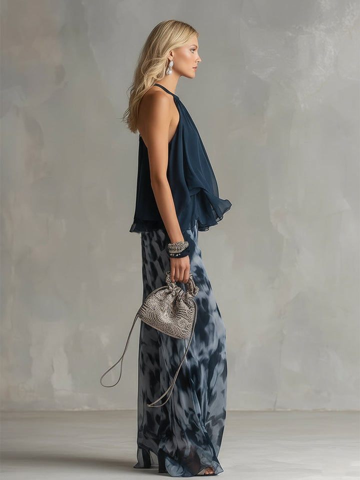 Rivana – Neckholder-Chiffon-Set