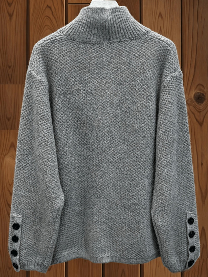 Vesara – Hochkragen-Strickjacke