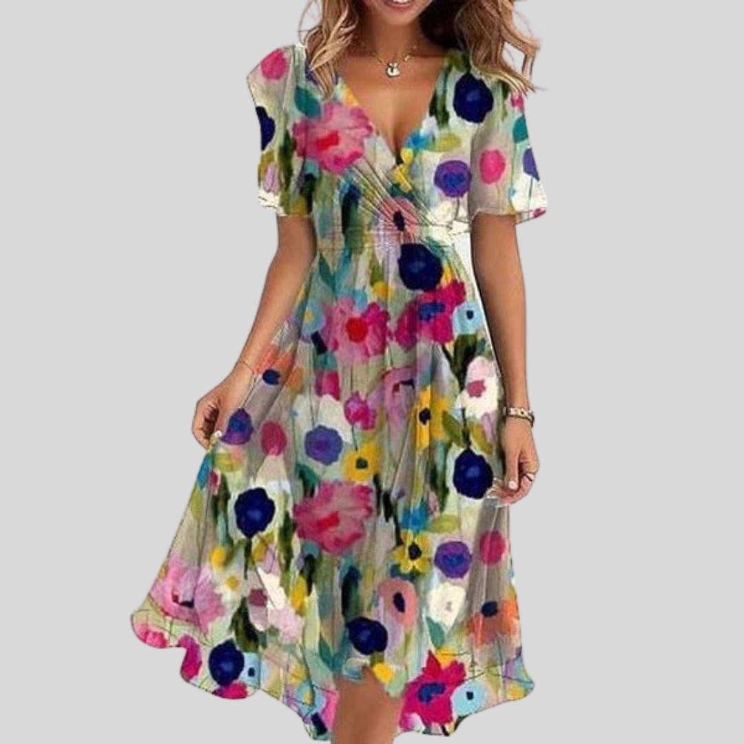 Zerisa – Asymmetrisches gewebtes Hemdkleid