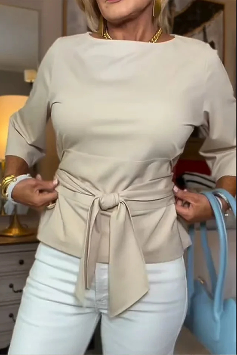 Novira – Mit Taillenschleife gewebtes Top