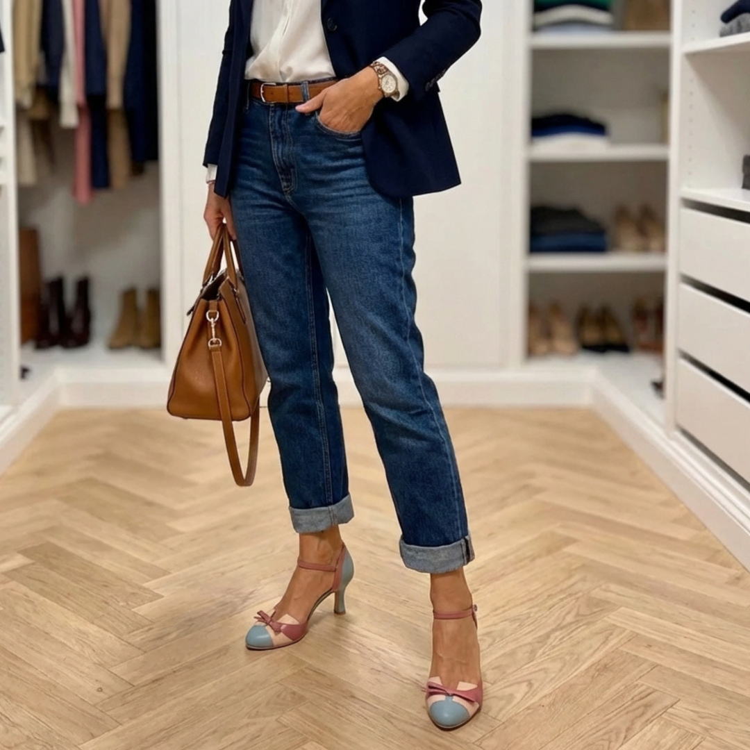Kelira - Two-Tone Bow Sandals