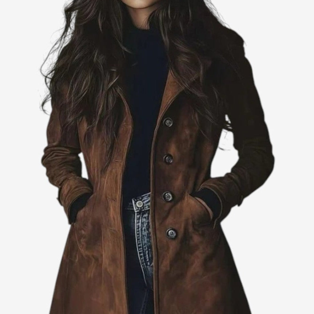 Longline Woven Long Coat