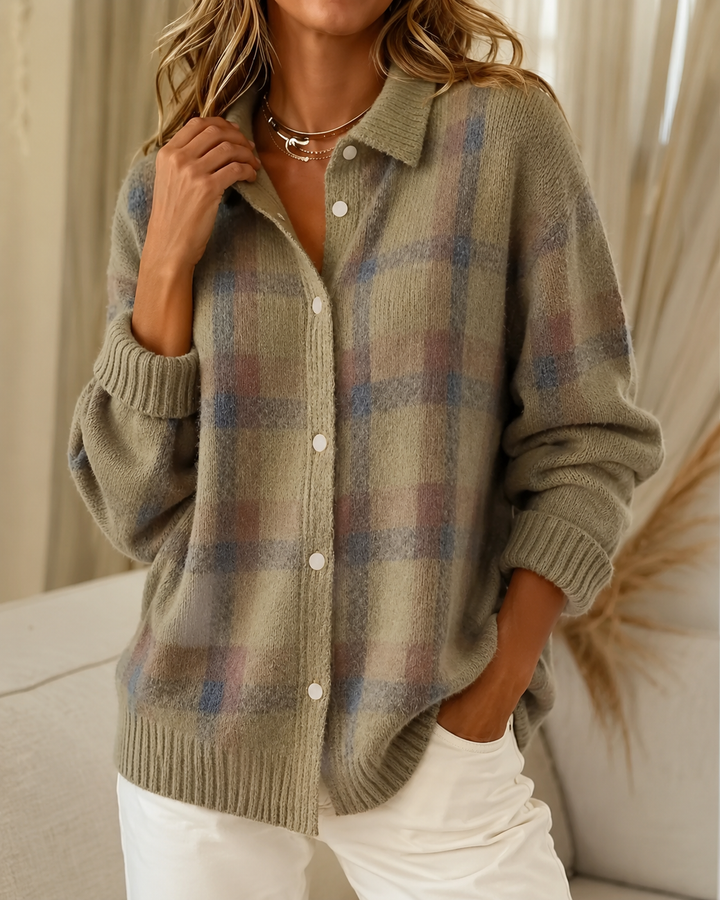 Novira – Karierter Strickpullover