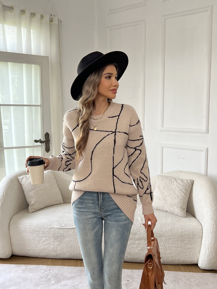Nivara – Strickpullover mit geometrischem Muster