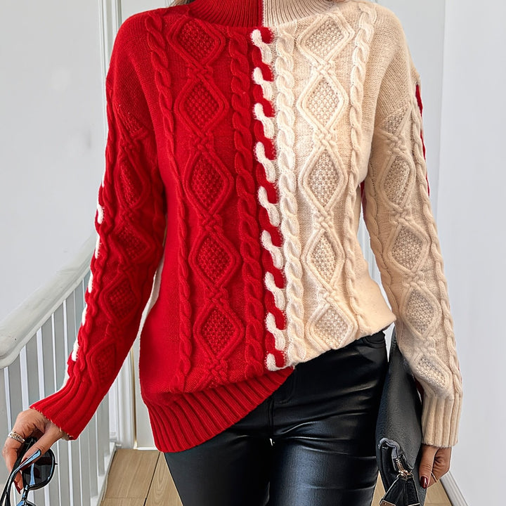 Nerise – vertikal gestreifte Strickbluse