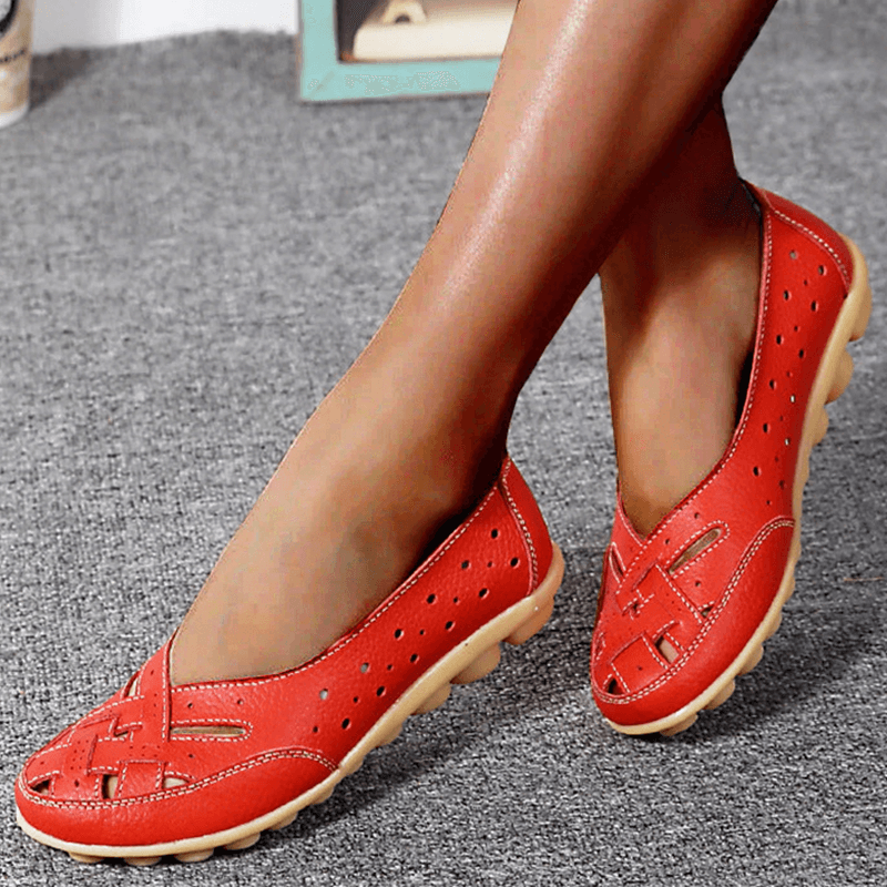 Nevara – Gel-dämpfende Lederschuhe mit Sohle