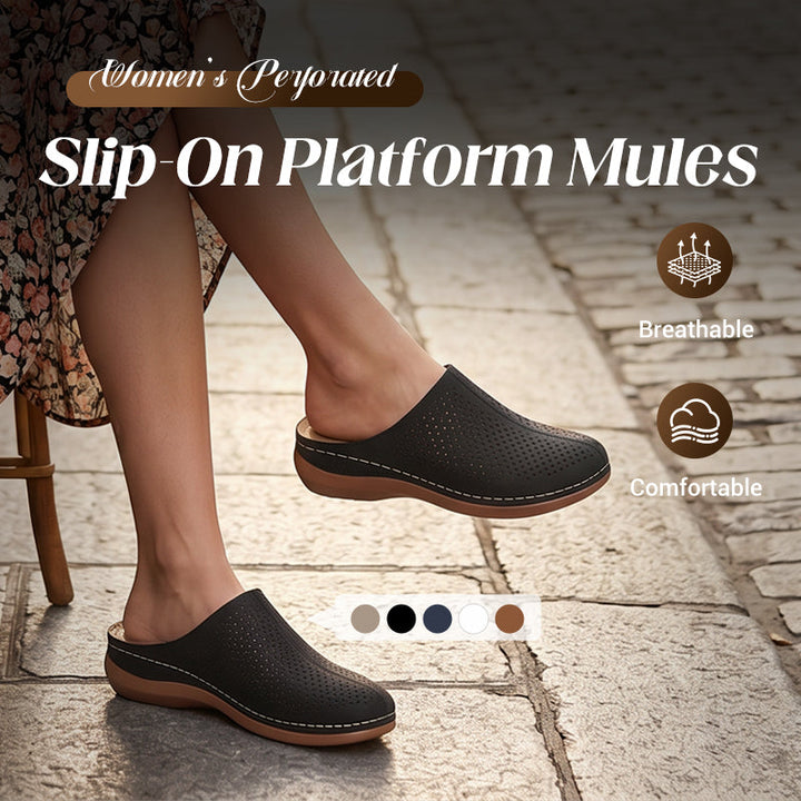 Nerise – perforierte, geformte Plateau-Mules