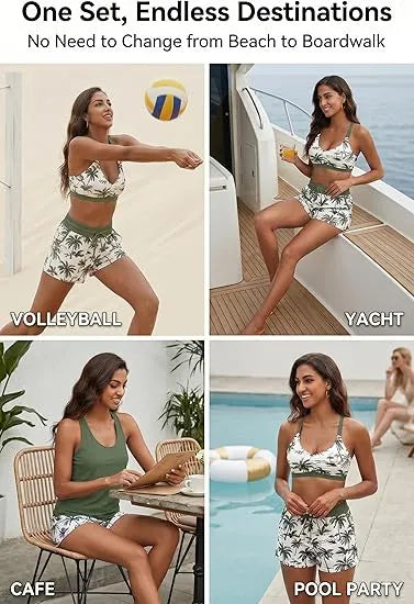 Rilena – Tankini-Set mit Taschen und Boyshorts
