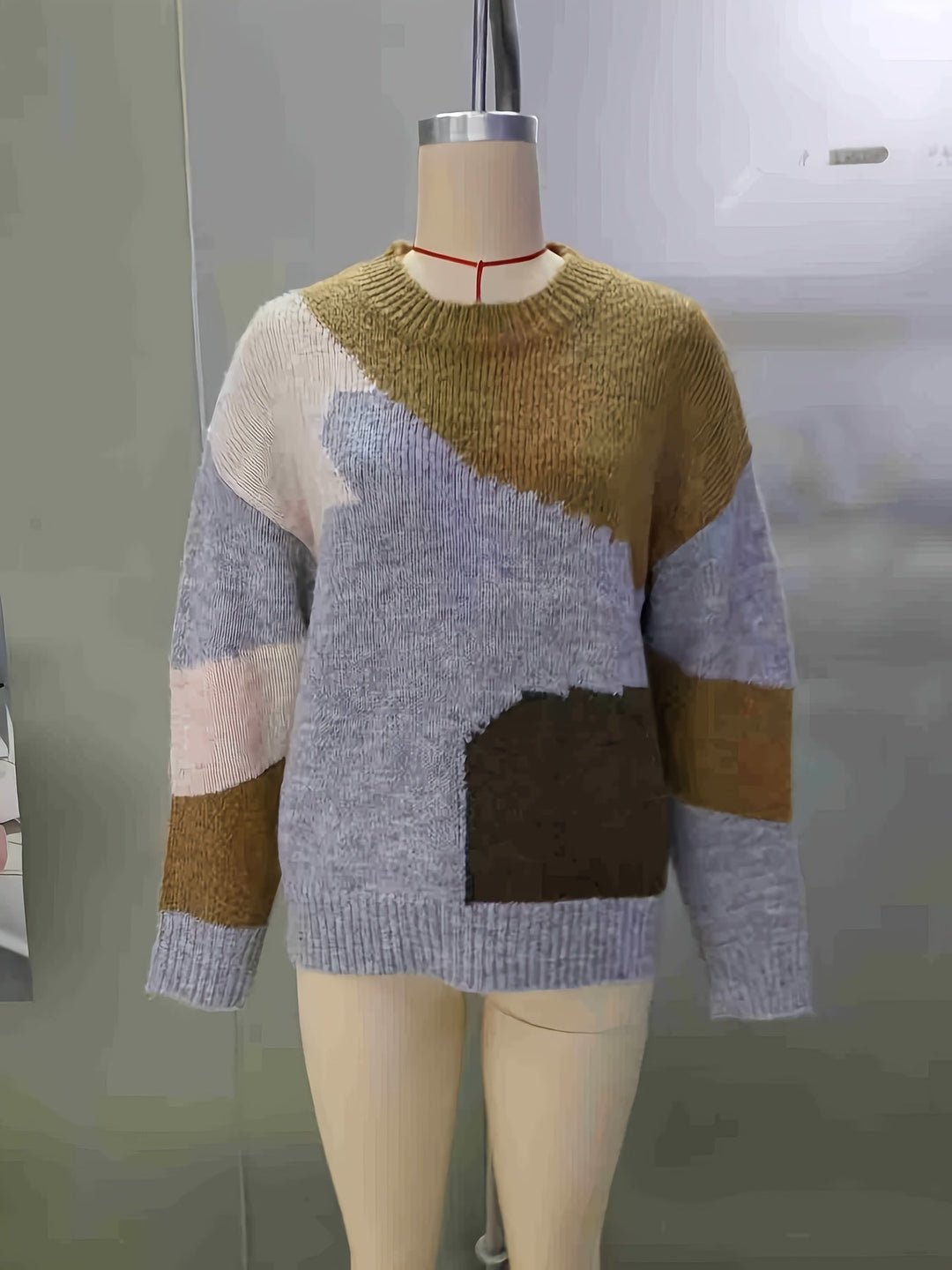 Luniva – Farbblock-Strickpullover