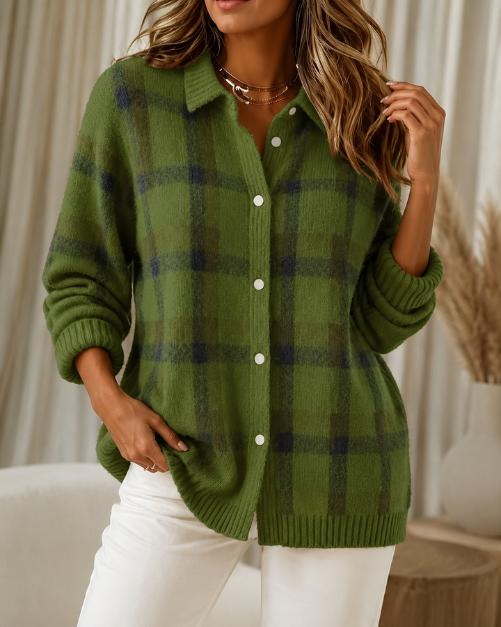 Novira – Karierter Strickpullover
