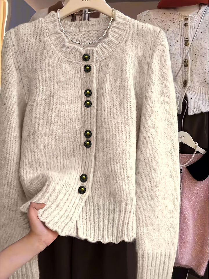 Rilena – Ein-Knopf-Strickjacke