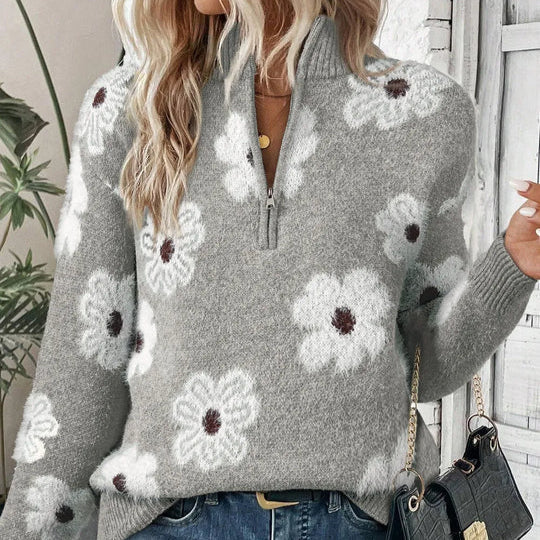 Selaya – Pullover mit Reißverschlusskragen
