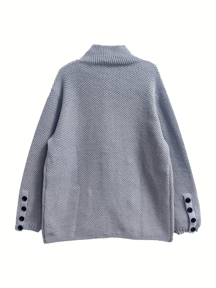 Vesara – Hochkragen-Strickjacke